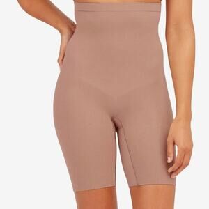 Spanx Tummy Control Hight‎ Waisted Power Short 1X Dark Nude Shapewear